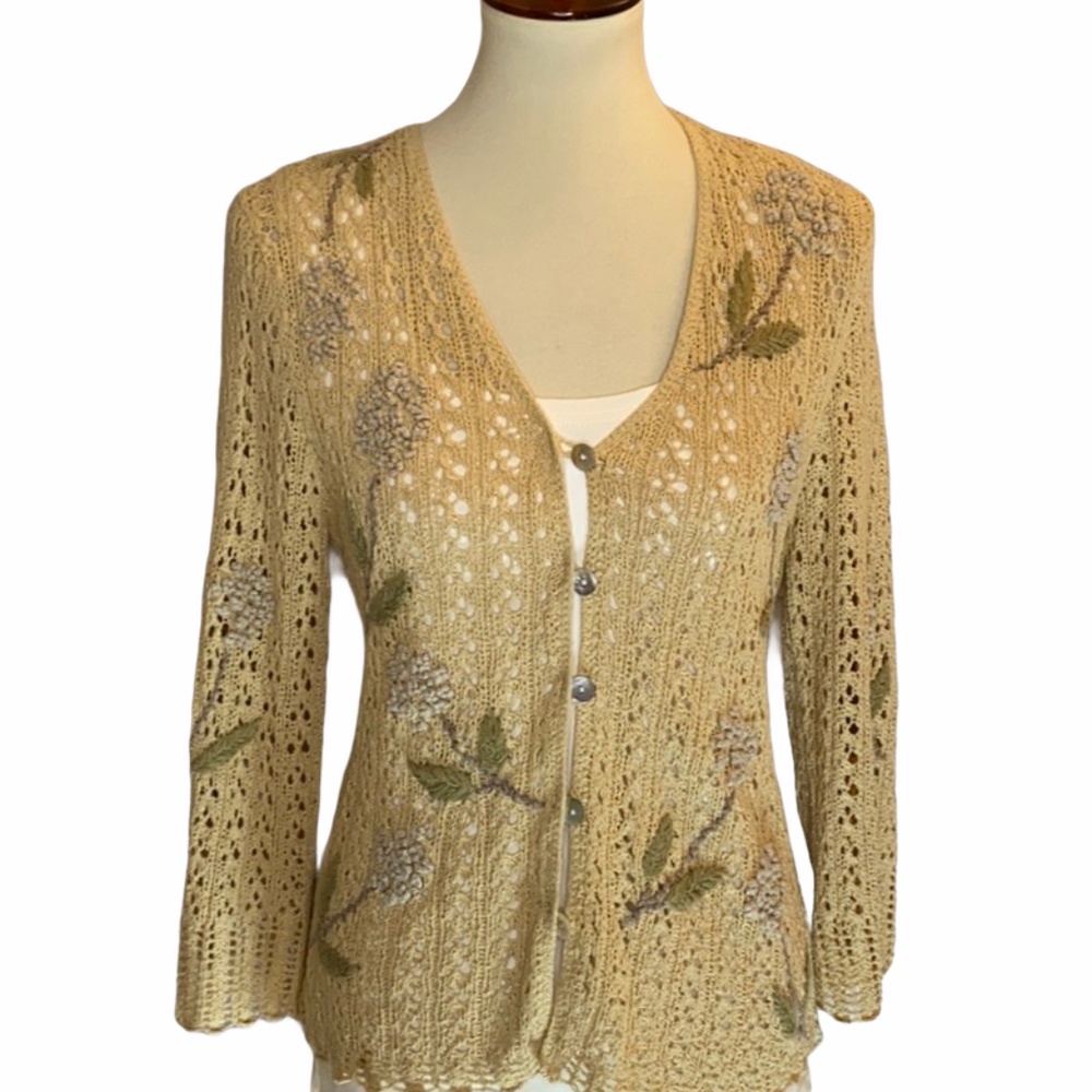 Bintage Knitted by Hand Knitting Needles Cardigan